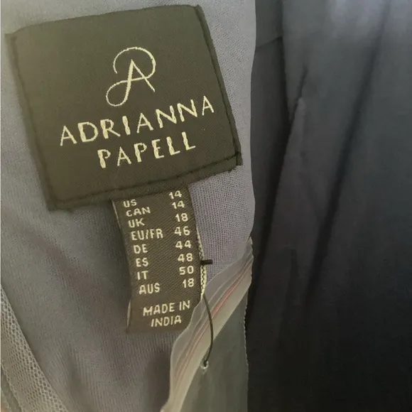 ⚜️ ADRIANNA PAPELL formal sheath dress Sz 14 NWT beaded boat neck