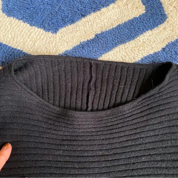🖤 BASIC BLACK LOOSE FIT RIBBED KNIT SWEATER!