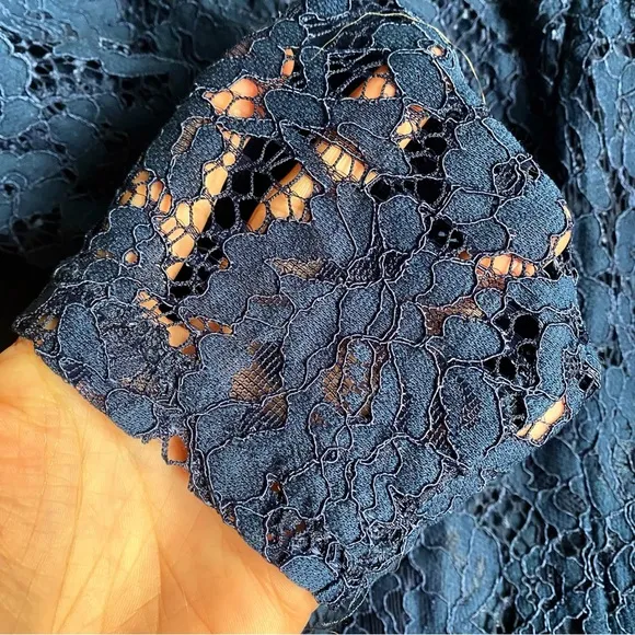 💙 DOROTHY PERKINS ELEGANT NAVY LACE LONG SLEEVE COCKTAIL DRESS!