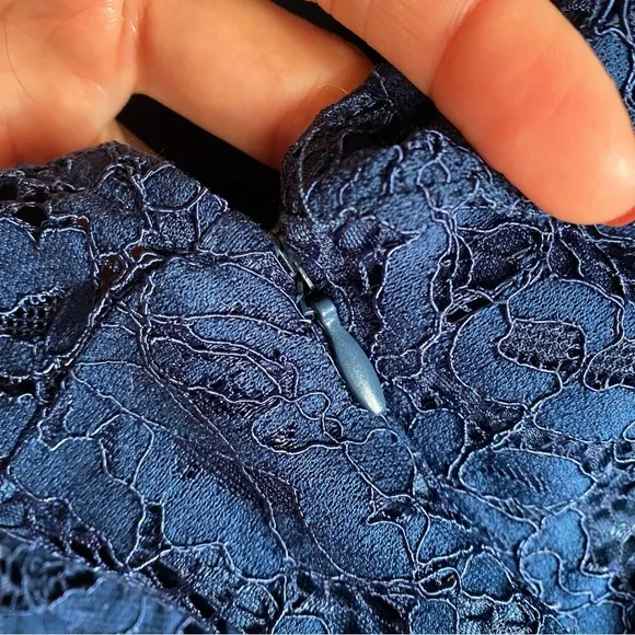 💙 DOROTHY PERKINS ELEGANT NAVY LACE LONG SLEEVE COCKTAIL DRESS!