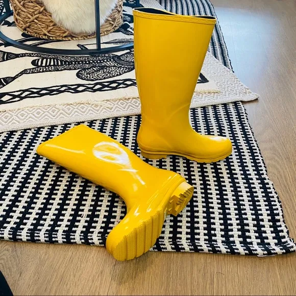 ✨ New Roma Emma Classic Black Rain Boots Size 8