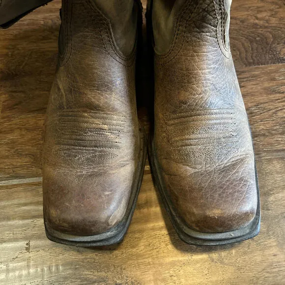 $179 Ariat Men’s Rambler Western Boots Earth Sz 9D Brown 10002317 Square Toe