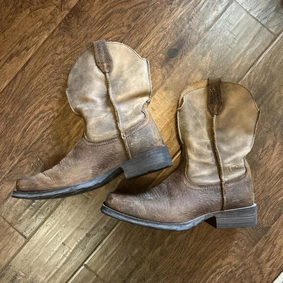 $179 Ariat Men’s Rambler Western Boots Earth Sz 9D Brown 10002317 Square Toe