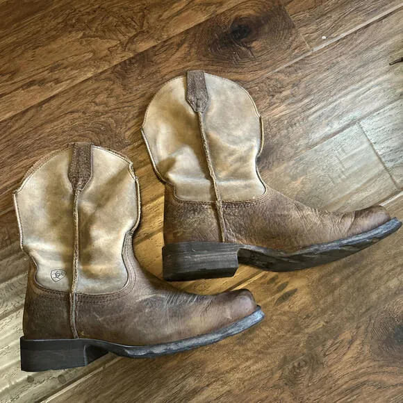 $179 Ariat Men’s Rambler Western Boots Earth Sz 9D Brown 10002317 Square Toe