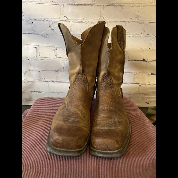 $179 Ariat Men’s Rambler Western Boots Earth Sz 9D Brown 10002317 Square Toe