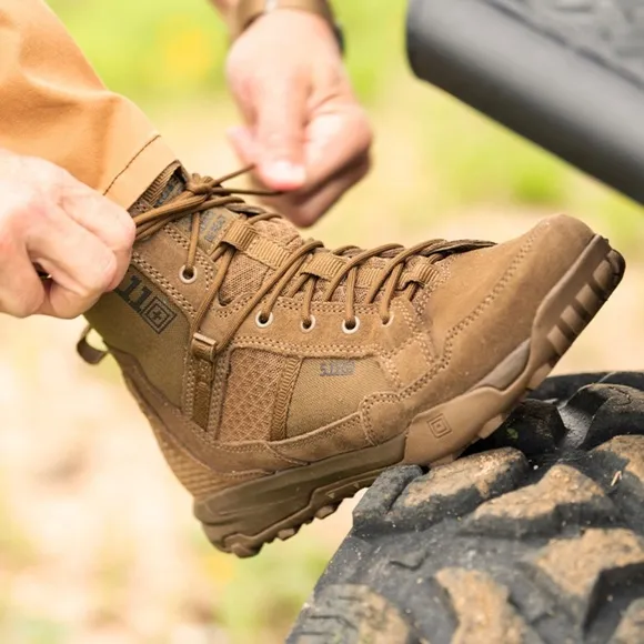 5.11 Tactical A/T 6-Inch Non-Zip Boots, Style 12440 Dark Coyote Size 14.0 R
