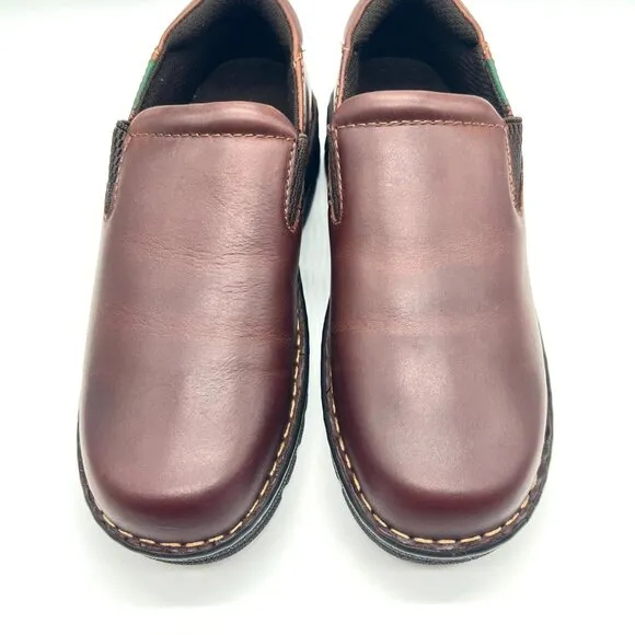 7W 7 WIDE WIDTH Eastland Womens Newport Brown Leather Slip On Loafers Shoes