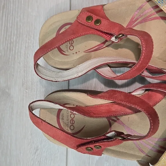 Abeo Women Bio System Strappy Leather Sandals shoes sz 8.5