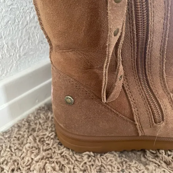 ABEO  Women's Victoria - Shearling Mid-Calf Boots in Chestnut Tan size 8 winter