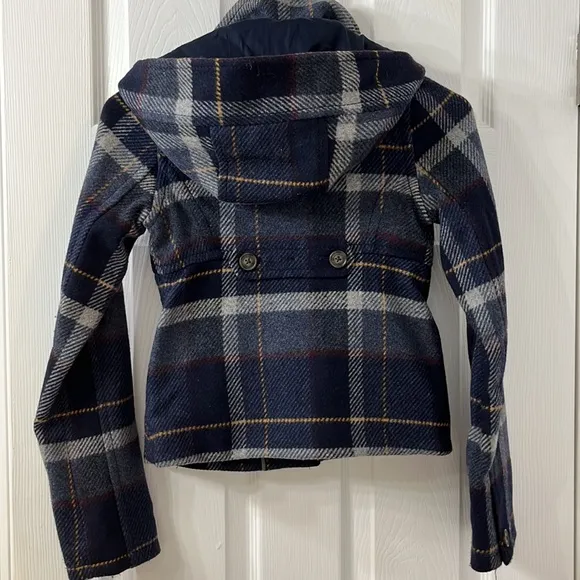 Abercrombie kids plaid coat Size Small