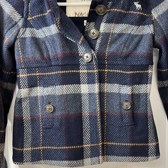 Abercrombie kids plaid coat Size Small