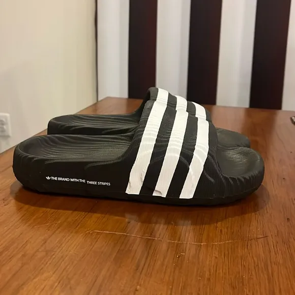 Adidas Adilette 22 Slides Sandals Shoes black white IF3670 new Mens Size 8