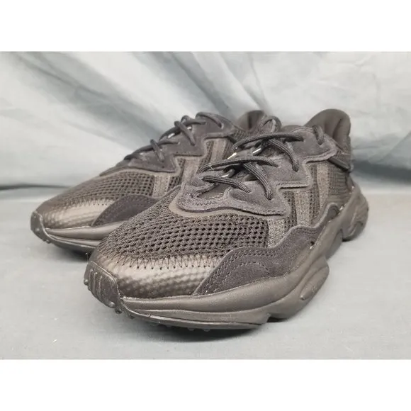 Adidas Boys Ozweego J Sneakers Mesh Triple Black Size 5.5 NEW NO BOX!