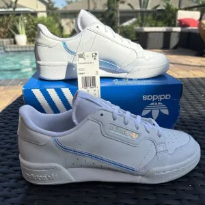 Adidas Continental 80 J White Iridescent Kid's Athletic Shoes EE6471 Size 7