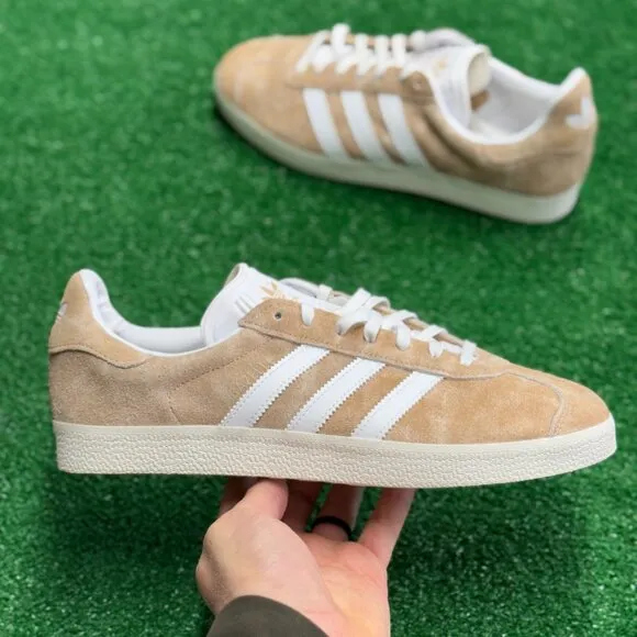 Adidas Gazelle Magic Beige Cloud White Mens Shoes IH9865 NEW Sz 10