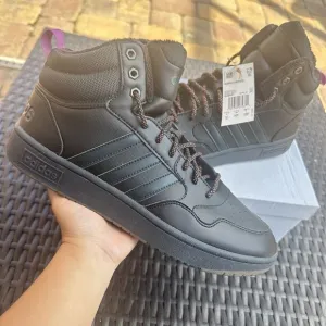 Adidas Hoops 3.0 Winter Mid Black Shadow Green Gum Men's Shoes GZ6681 Size 12