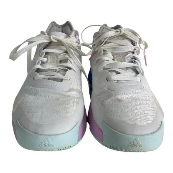 Adidas Mens D.O.N. Issue 4 Basketball Shoes Mint Blue Off White Mauve Size 10.5