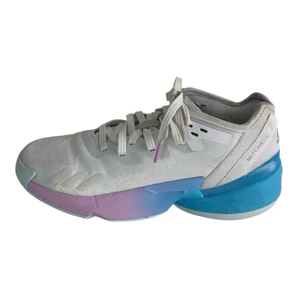 Adidas Mens D.O.N. Issue 4 Basketball Shoes Mint Blue Off White Mauve Size 10.5