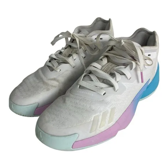 Adidas Mens D.O.N. Issue 4 Basketball Shoes Mint Blue Off White Mauve Size 10.5