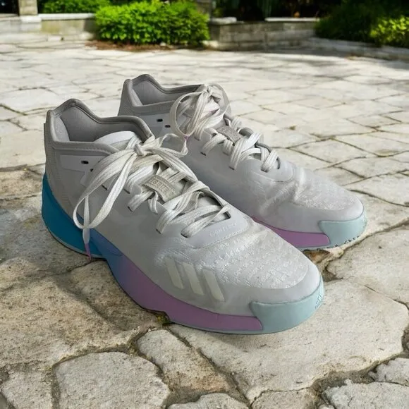 Adidas Mens D.O.N. Issue 4 Basketball Shoes Mint Blue Off White Mauve Size 10.5