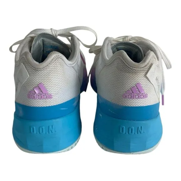 Adidas Mens D.O.N. Issue 4 Basketball Shoes Mint Blue Off White Mauve Size 10.5