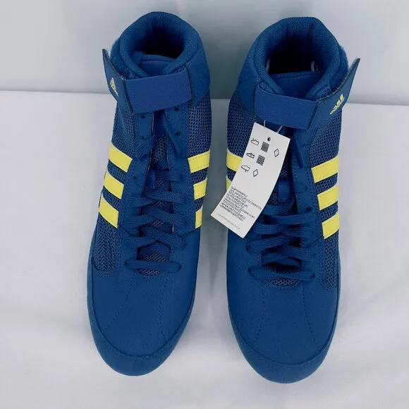 Adidas Mens HVC Wrestling Bright Blue And Yellow Shoes 81/2 NWT
