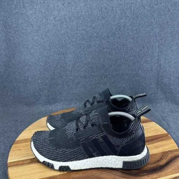 Adidas NMD Racer PK Mens Size 9 Black Primeknit Running Shoes AQ0949