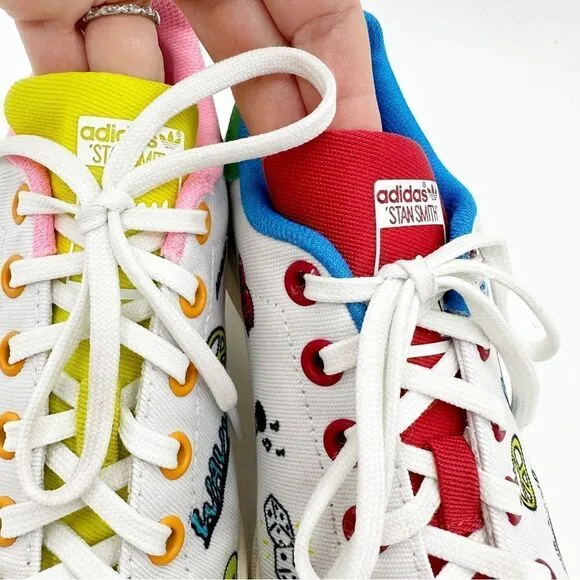 adidas originals Aaron Kai x Stan Smith Primeblue Big Kid 'Doodle Shoes Sz 1.5