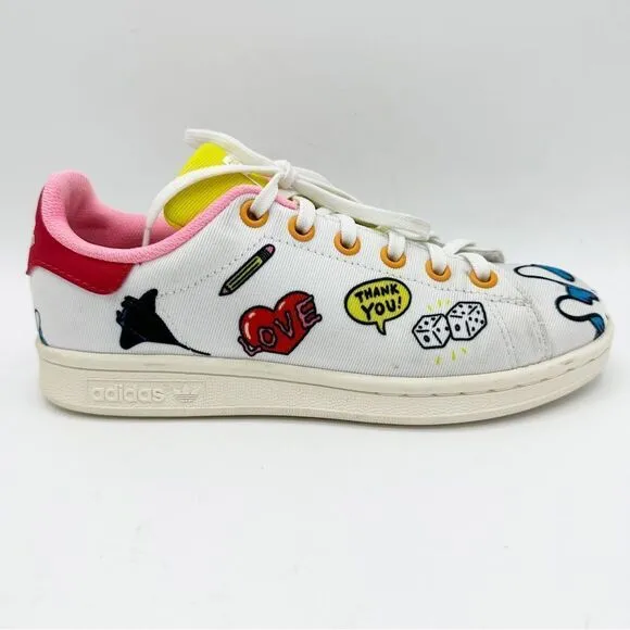 adidas originals Aaron Kai x Stan Smith Primeblue Big Kid 'Doodle Shoes Sz 1.5