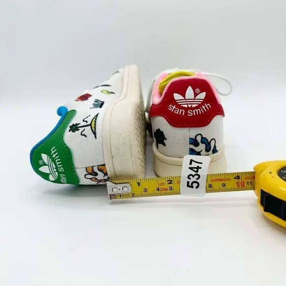 adidas originals Aaron Kai x Stan Smith Primeblue Big Kid 'Doodle Shoes Sz 1.5