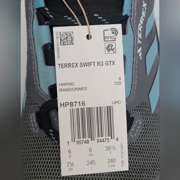 Adidas Outdoor Terrex Swift R3 Women's Size 7.5 Gore-Tex Hiking Shoes HP8716 New
