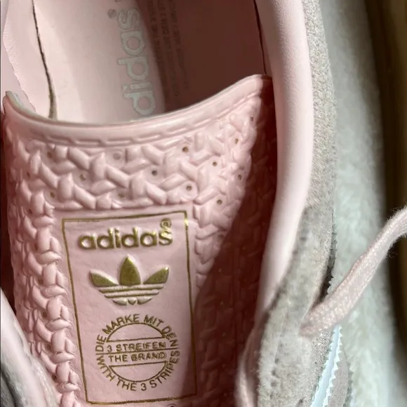 Adidas Pink and White Retro-Inspired Sneakers