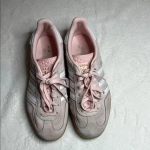 Adidas Pink and White Retro-Inspired Sneakers