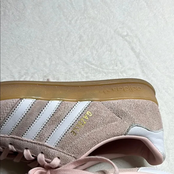 Adidas Pink and White Retro-Inspired Sneakers