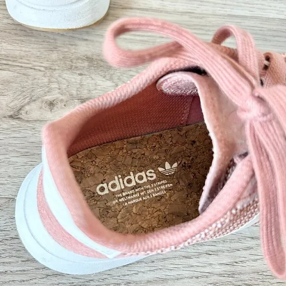 Adidas Pink Cork Mesh Sneakers Size 6.5