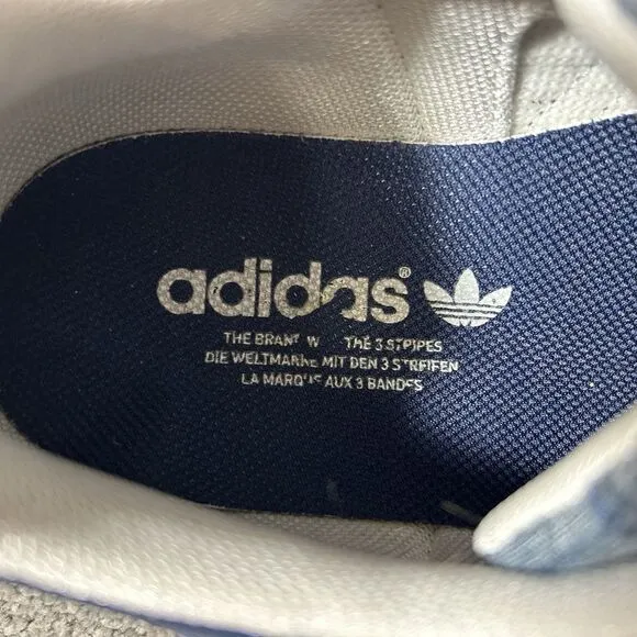 Adidas Samoa Athletic Tennis Shoes Blue Jean Cap Toe S84392 Men's Size 10.5
