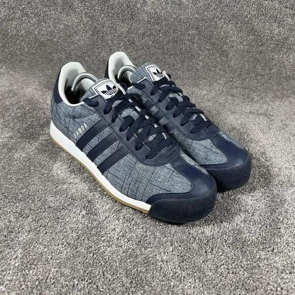 Adidas Samoa Athletic Tennis Shoes Blue Jean Cap Toe S84392 Men's Size 10.5