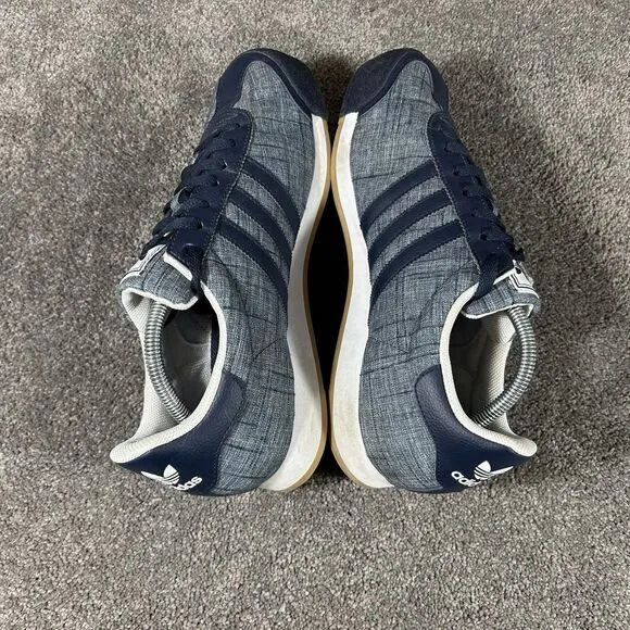 Adidas Samoa Athletic Tennis Shoes Blue Jean Cap Toe S84392 Men's Size 10.5