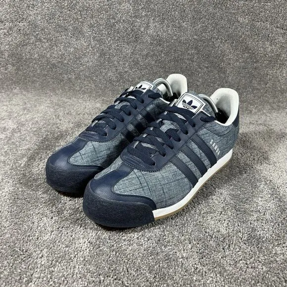 Adidas Samoa Athletic Tennis Shoes Blue Jean Cap Toe S84392 Men's Size 10.5