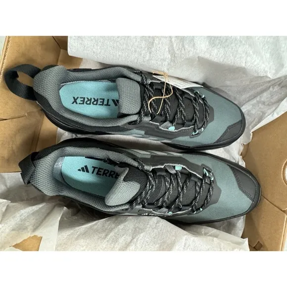 Adidas Terrex AX4 GTX Gore-Tex Womens Size 9 Hiking Shoes Black Mint HQ1051 New