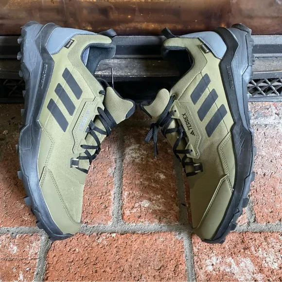 Adidas Terrex AX4 Hiking Shoes Green Black HP7400 Men’s SZ 15 Gore-Tex MINT