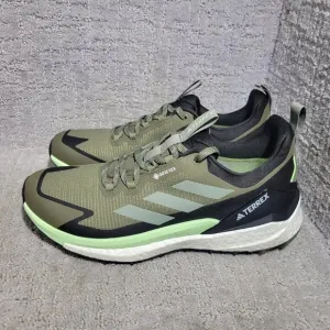 Adidas Terrex Free Hiker 2.0 Low Men's Size 9 Gore-Tex Olive Green Hiking Shoes.