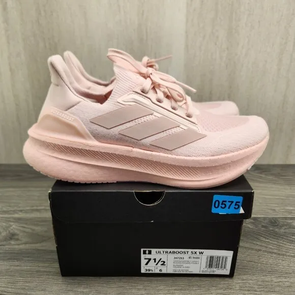 Adidas Ultraboost 5X Size 7.5 Womens Sandy Pink Lifestyle Running Shoes JH7253