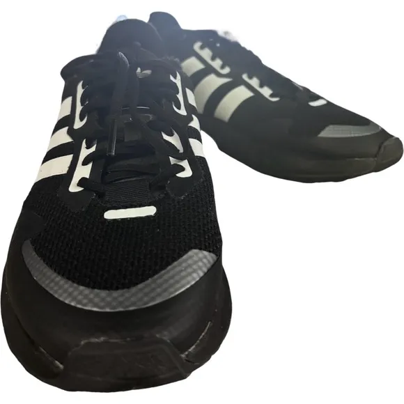 Adidas ZX 1K BOOST CORE BLACK / CLOUD WHITE / BLACK SILVER METALLIC Size 9