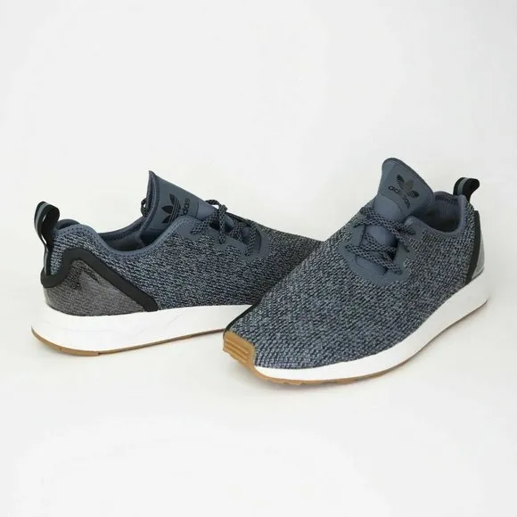 Adidas ZX Flux ADV ASYM Men's Shoes Running Black Mesh Sneakers DS BB3705