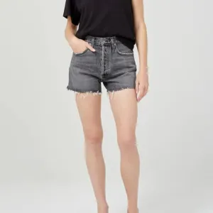 Agolde Faded Black Skater Grunge Dee Denim High Rise Shorts