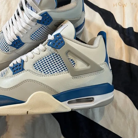 Air Jordan 4 Retro Military Blue Basketball Shoes