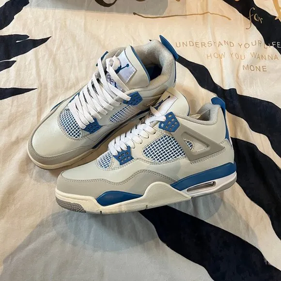 Air Jordan 4 Retro Military Blue Basketball Shoes