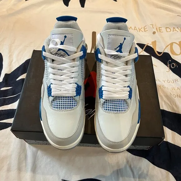 Air Jordan 4 Retro Military Blue Basketball Shoes