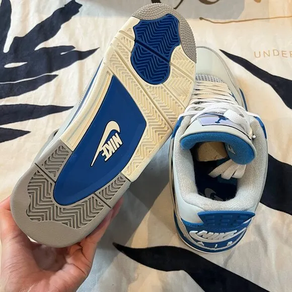 Air Jordan 4 Retro Military Blue Basketball Shoes